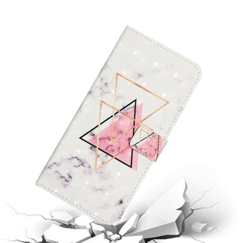 Custodia in pelle Samsung Galaxy S21 FE Triangolo Di Paillettes