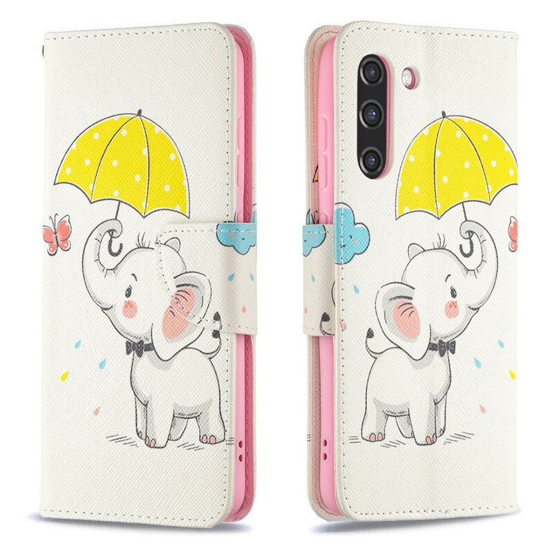 Folio Cover Samsung Galaxy S21 FE Cucciolo Di Elefante