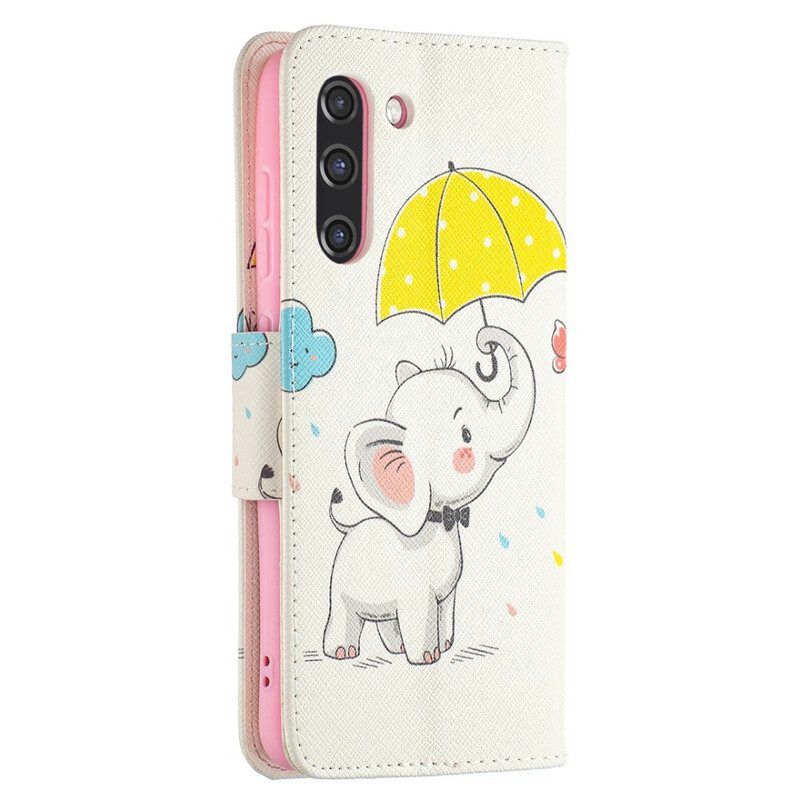 Folio Cover Samsung Galaxy S21 FE Cucciolo Di Elefante