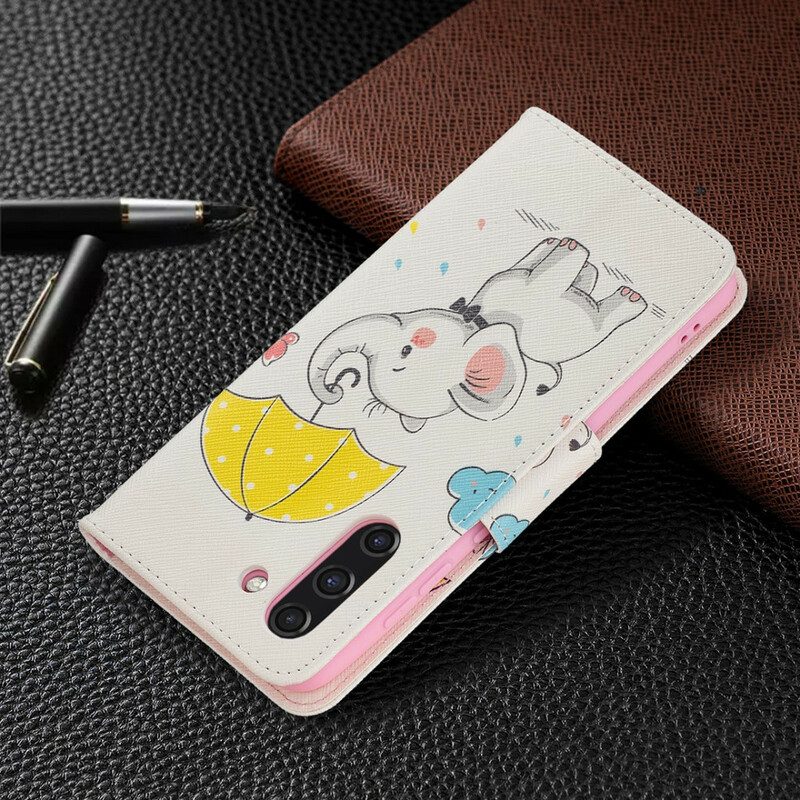 Folio Cover Samsung Galaxy S21 FE Cucciolo Di Elefante