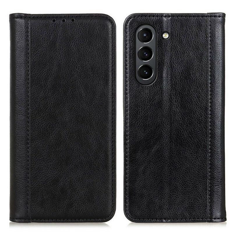 Folio Cover Samsung Galaxy S21 FE Custodia in pelle Eleganza Split Litchi Leather