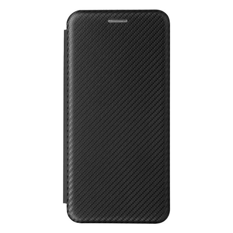 Folio Cover Samsung Galaxy S21 FE Custodia in pelle Fibra Di Carbonio