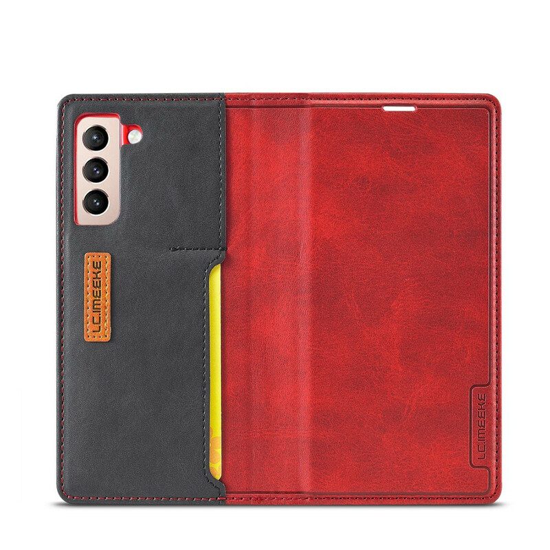 Folio Cover Samsung Galaxy S21 FE Custodia in pelle Lc-001 Serie Lc.imeeke