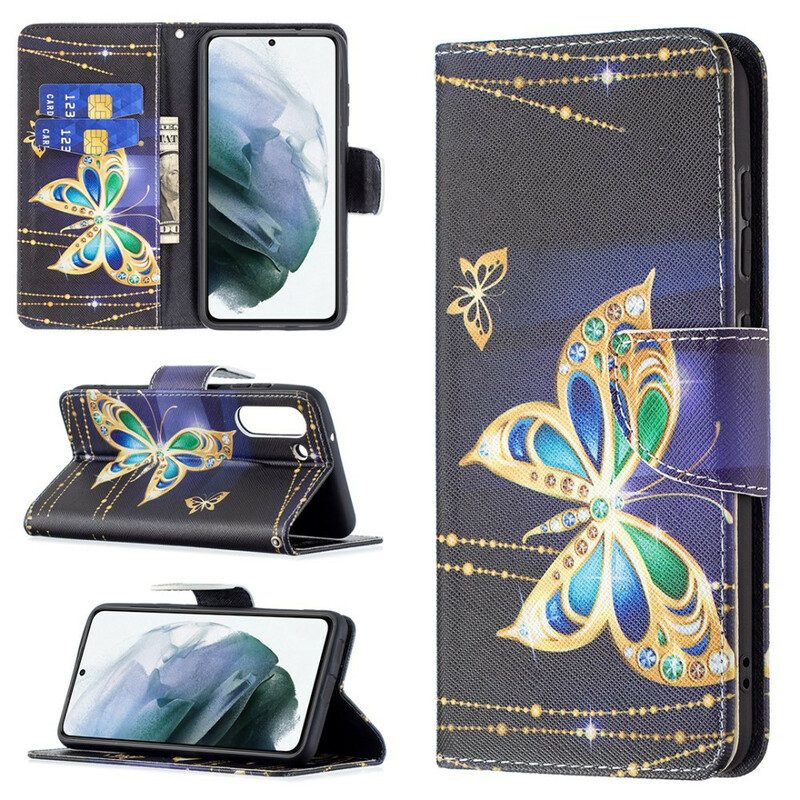 Folio Cover Samsung Galaxy S21 FE Farfalla D'oro