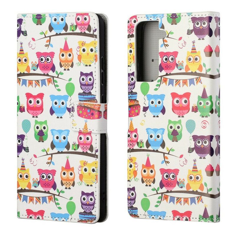 Folio Cover Samsung Galaxy S21 FE Gufi Multipli