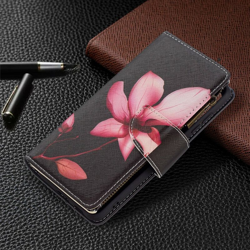 Folio Cover Samsung Galaxy S21 FE Tasca Con Zip A Fiore