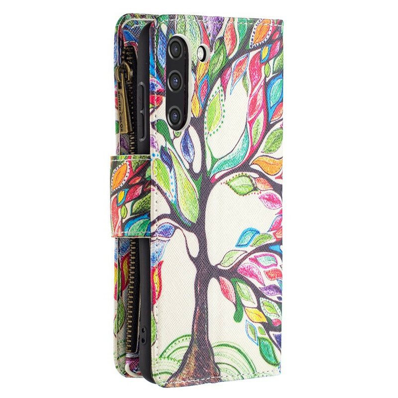 Folio Cover Samsung Galaxy S21 FE Tasca Per Albero Con Cerniera