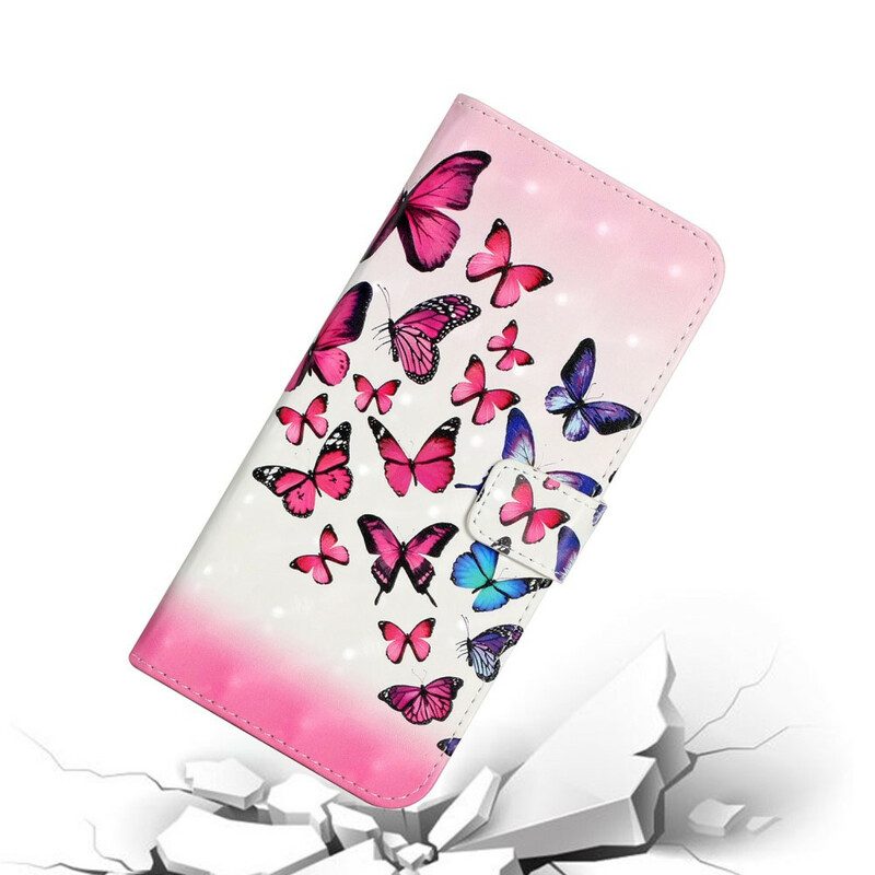 Folio Cover Samsung Galaxy S21 FE Volo Di Farfalle