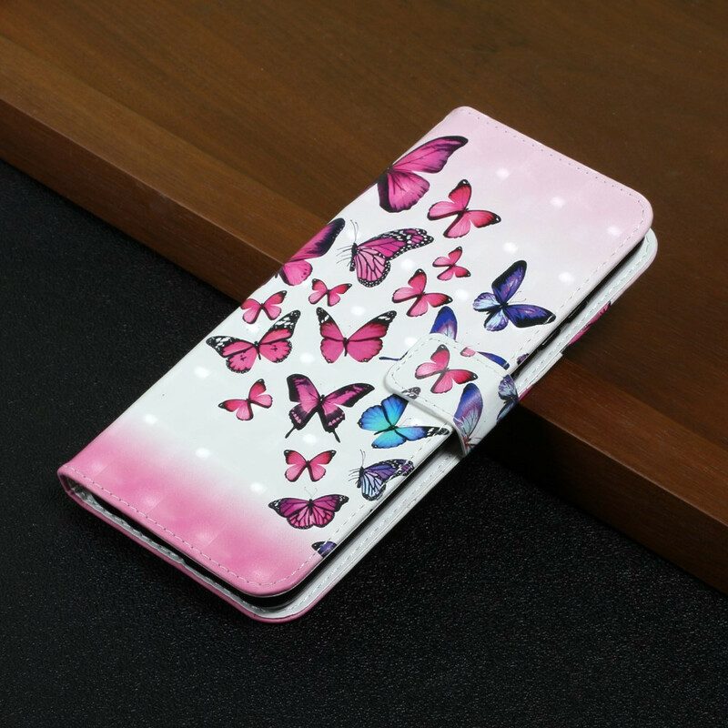 Folio Cover Samsung Galaxy S21 FE Volo Di Farfalle