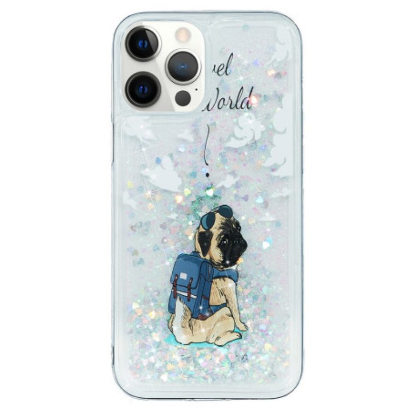 Cover iPhone 15 Pro Max Cane Glitterato