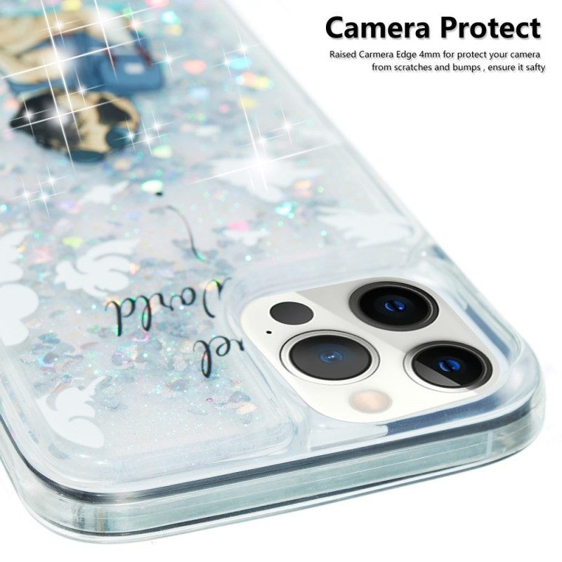 Cover iPhone 15 Pro Max Cane Glitterato