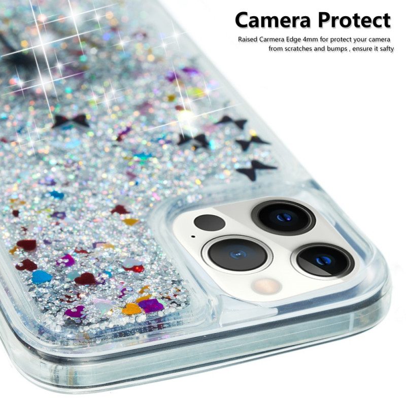 Cover iPhone 15 Pro Max Dente Di Leone Glitterato