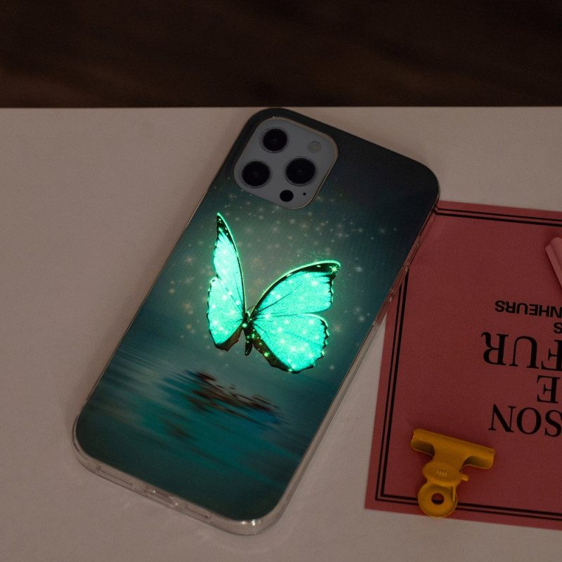 Cover iPhone 15 Pro Max Farfalle Fluorescenti