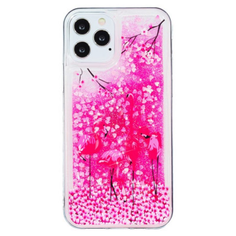 Cover iPhone 15 Pro Max Fenicottero Glitterato