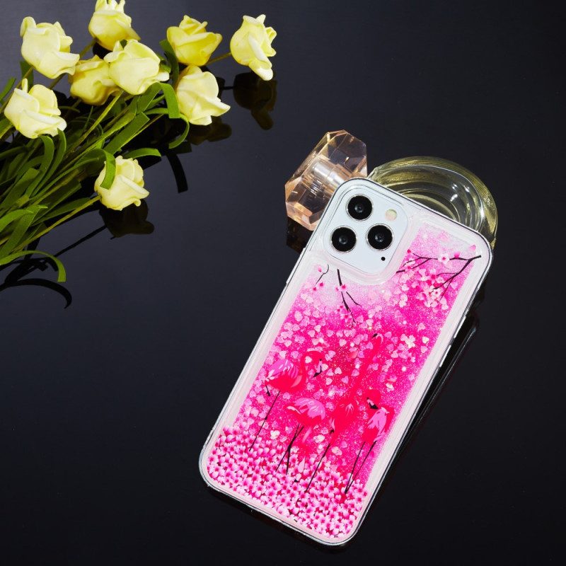 Cover iPhone 15 Pro Max Fenicottero Glitterato