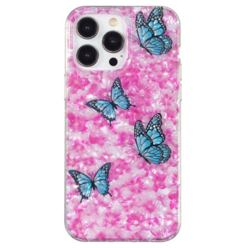 Cover iPhone 15 Pro Max Fiori E Farfalle