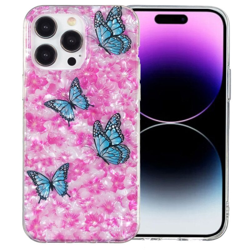 Cover iPhone 15 Pro Max Fiori E Farfalle