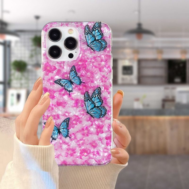 Cover iPhone 15 Pro Max Fiori E Farfalle