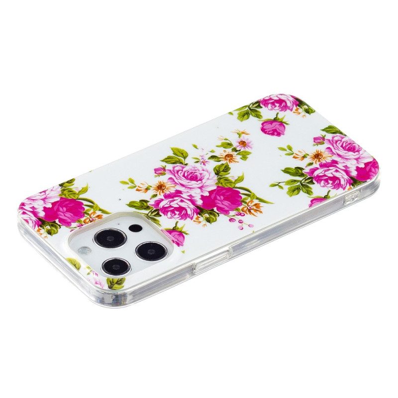 Cover iPhone 15 Pro Max Fiori Fluorescenti