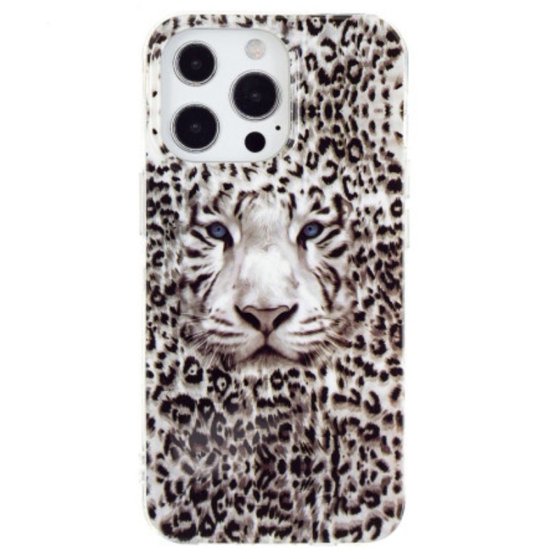 Cover iPhone 15 Pro Max Leopardo Fluorescente