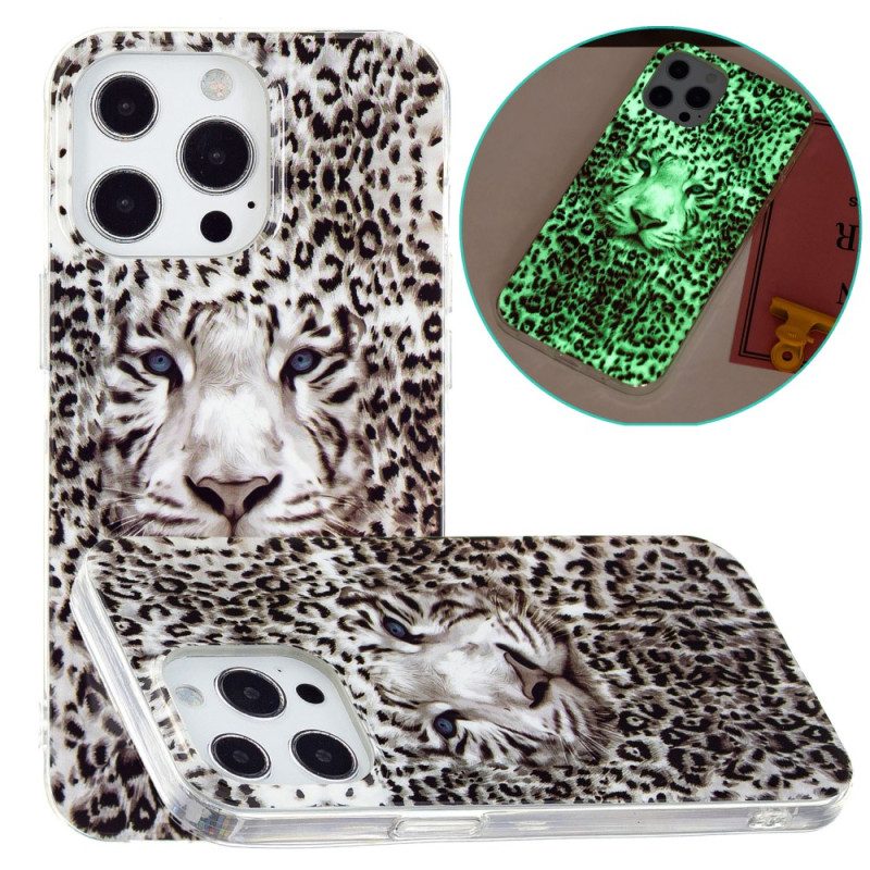 Cover iPhone 15 Pro Max Leopardo Fluorescente