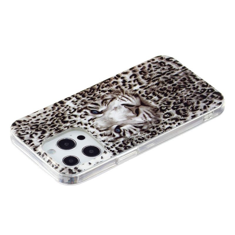 Cover iPhone 15 Pro Max Leopardo Fluorescente