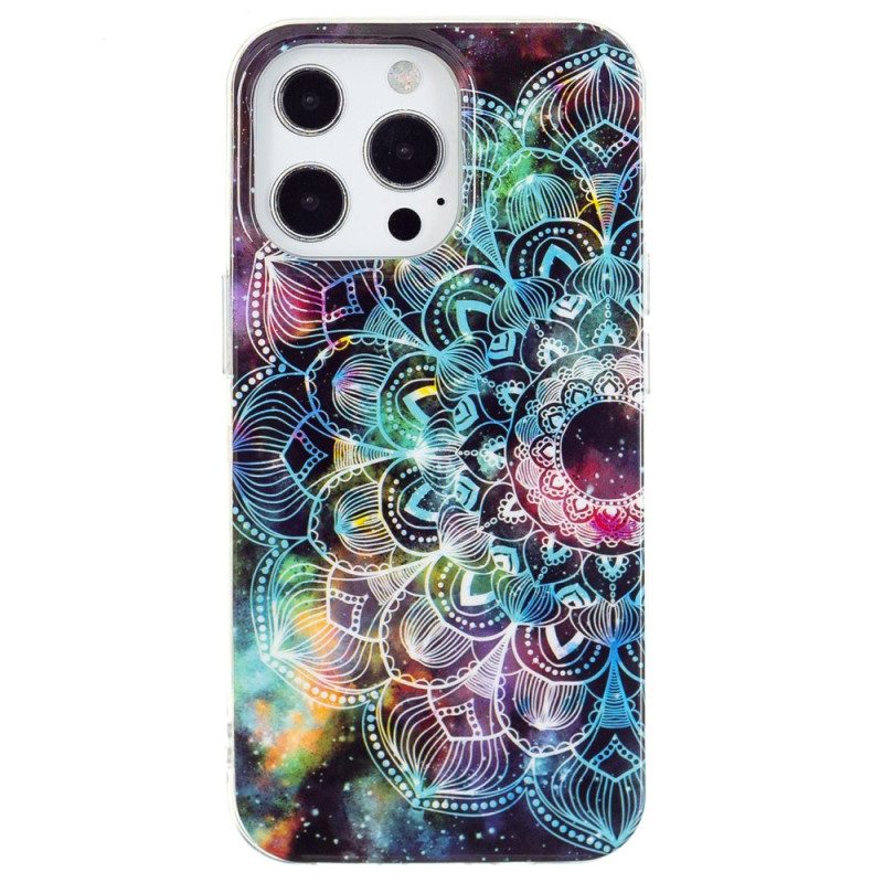 Cover iPhone 15 Pro Max Mandala Fluorescente