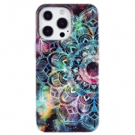 Cover iPhone 15 Pro Max Mandala Fluorescente