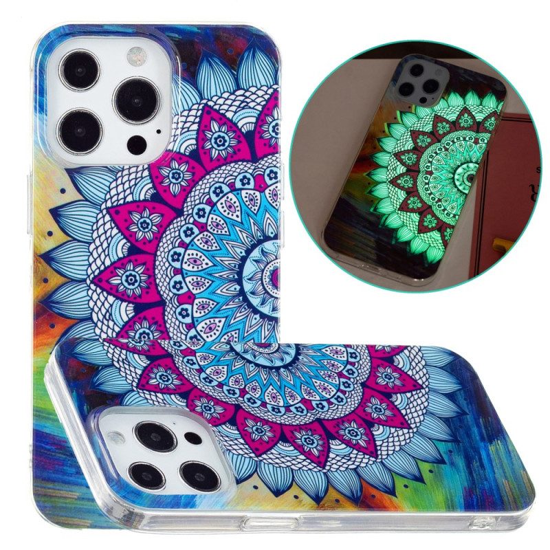 Cover iPhone 15 Pro Max Mandala Fluorescente