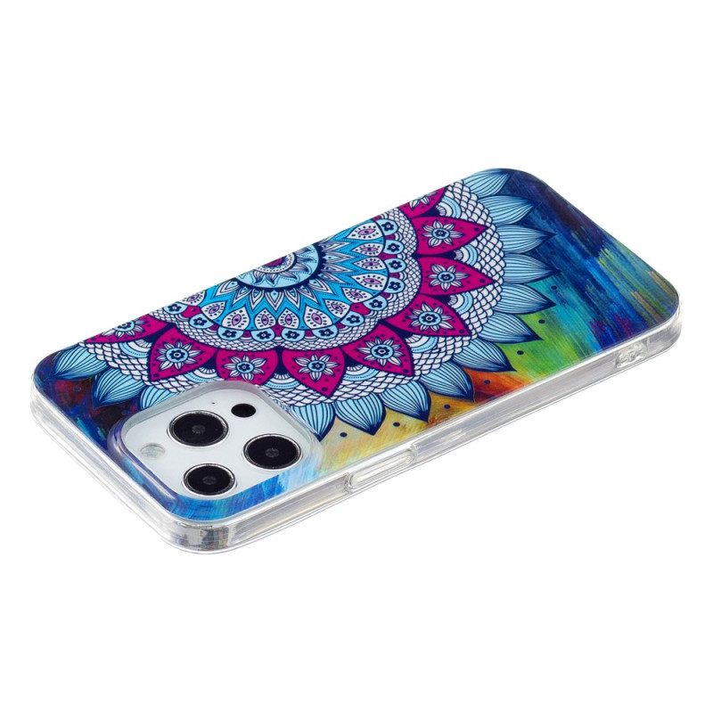 Cover iPhone 15 Pro Max Mandala Fluorescente