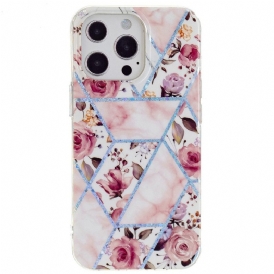 Cover iPhone 15 Pro Max Marmo Floreale