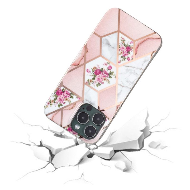 Cover iPhone 15 Pro Max Marmo Floreale