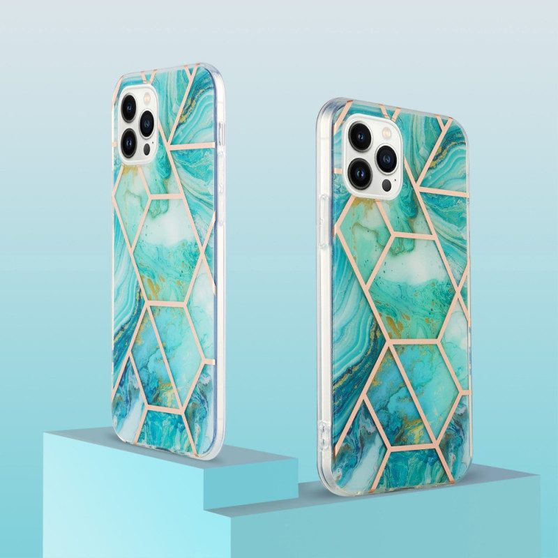 Cover iPhone 15 Pro Max Marmo Geometrico