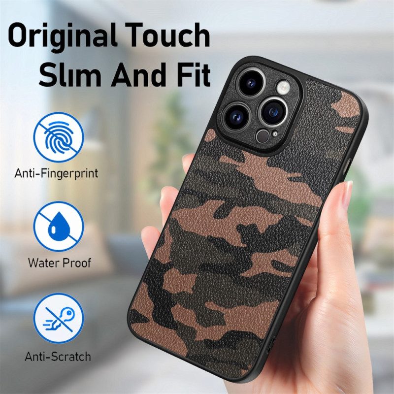 Cover iPhone 15 Pro Max Mimetica Militare