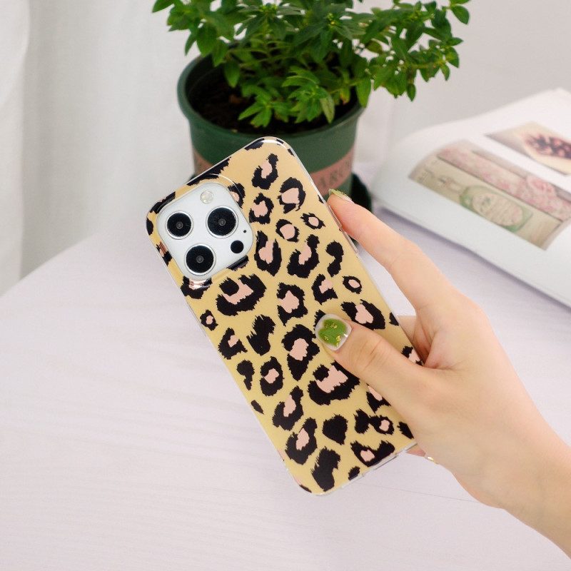 Cover iPhone 15 Pro Max Motivo Leopardato