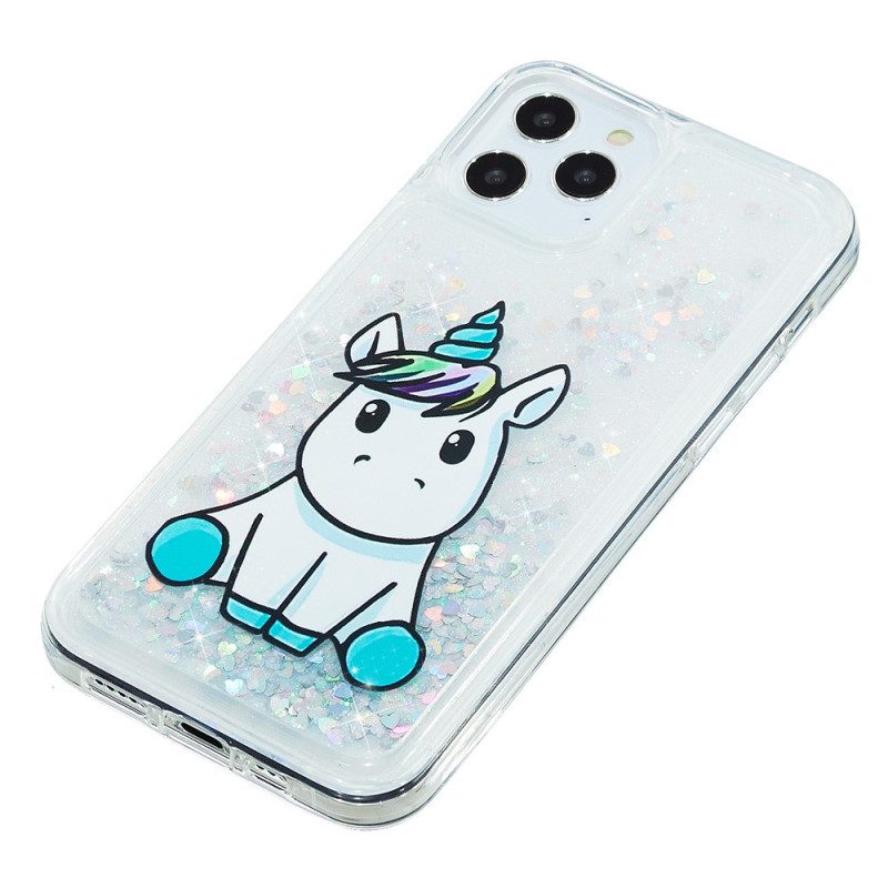 Cover iPhone 15 Pro Max Unicorno Glitterato