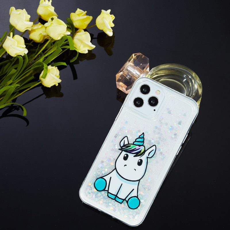 Cover iPhone 15 Pro Max Unicorno Glitterato