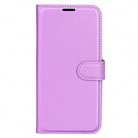 Custodia in pelle iPhone 15 Pro Max Classica Ecopelle Litchi