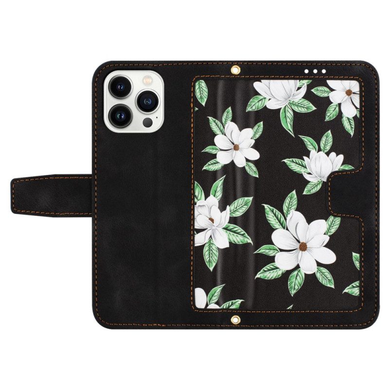 Custodia in pelle iPhone 15 Pro Max Fiori Di Lusso