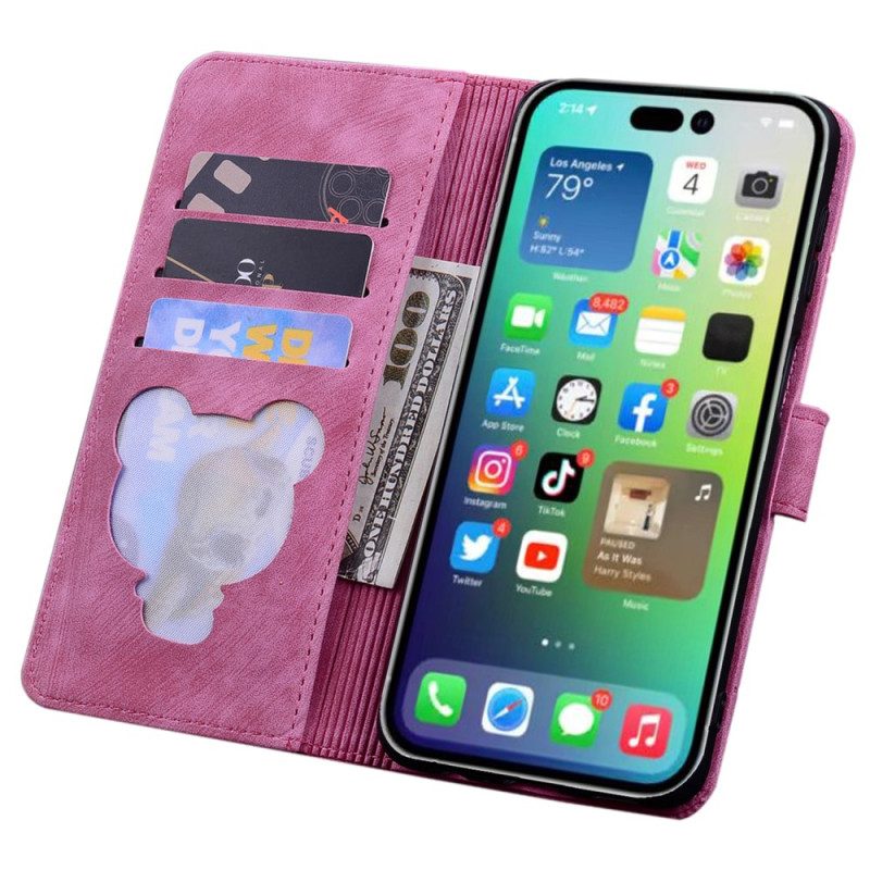 Custodia in pelle iPhone 15 Pro Max Perizoma Gatto Sogno Ad Occhi Aperti