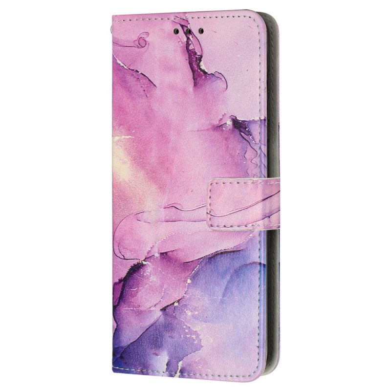 Custodia in pelle iPhone 15 Pro Max Stile Marmorizzato