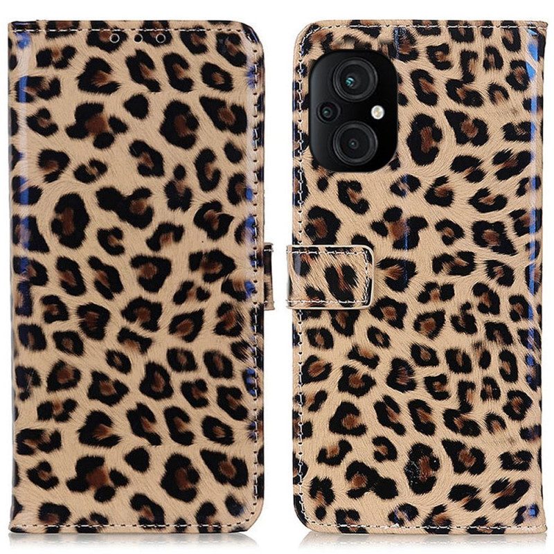 Custodia in pelle Poco M5 Stile Pelle Di Leopardo