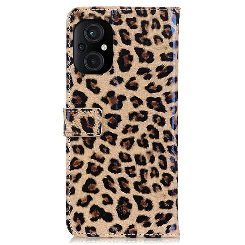 Custodia in pelle Poco M5 Stile Pelle Di Leopardo