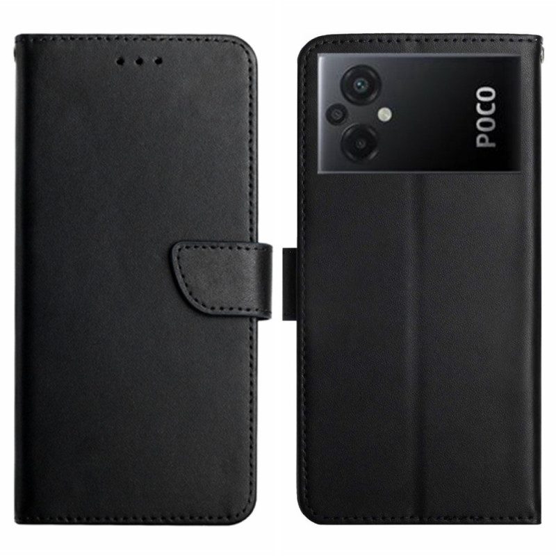 Folio Cover Poco M5 Vera Pelle Nappa