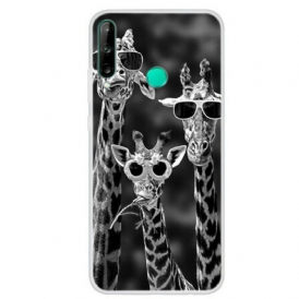 Cover Huawei Y7p Giraffe Con Gli Occhiali