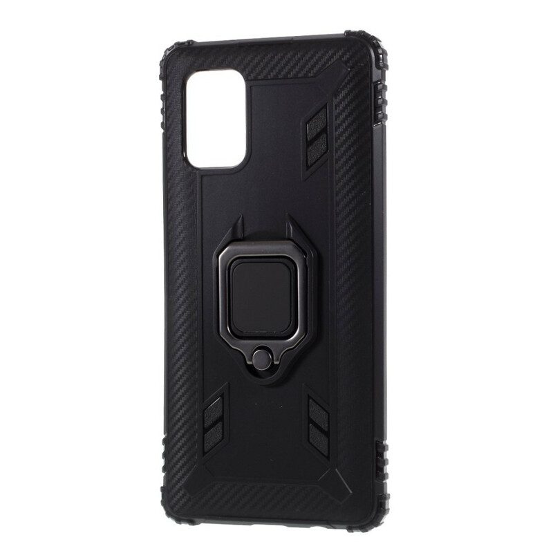 Cover Samsung Galaxy A51 5G Anello E Fibra Di Carbonio