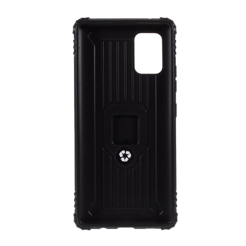 Cover Samsung Galaxy A51 5G Anello E Fibra Di Carbonio