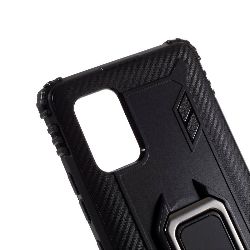 Cover Samsung Galaxy A51 5G Anello E Fibra Di Carbonio