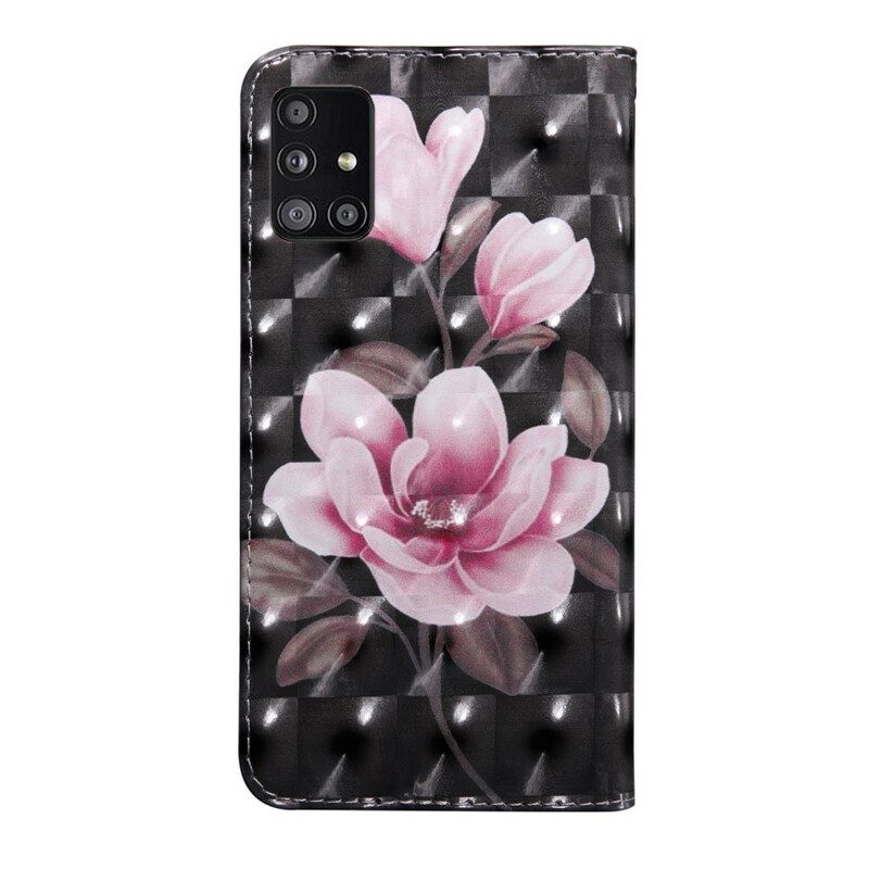 Custodia in pelle Samsung Galaxy A51 5G Fiori Sbocciati