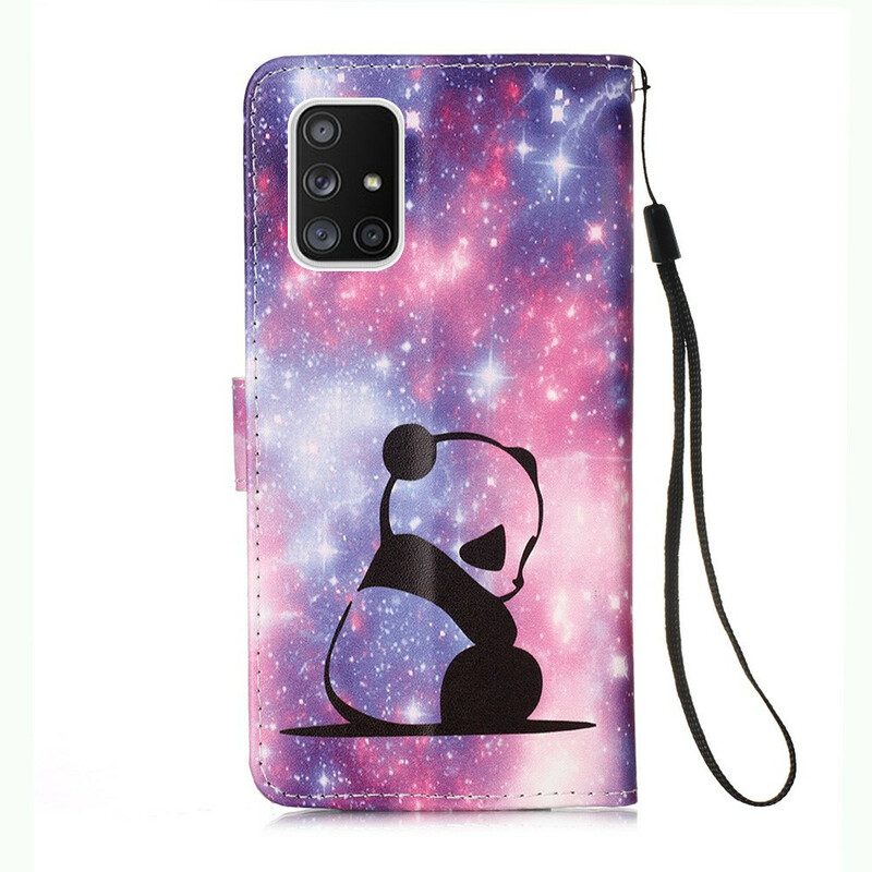 Custodia in pelle Samsung Galaxy A51 5G Galassia Panda